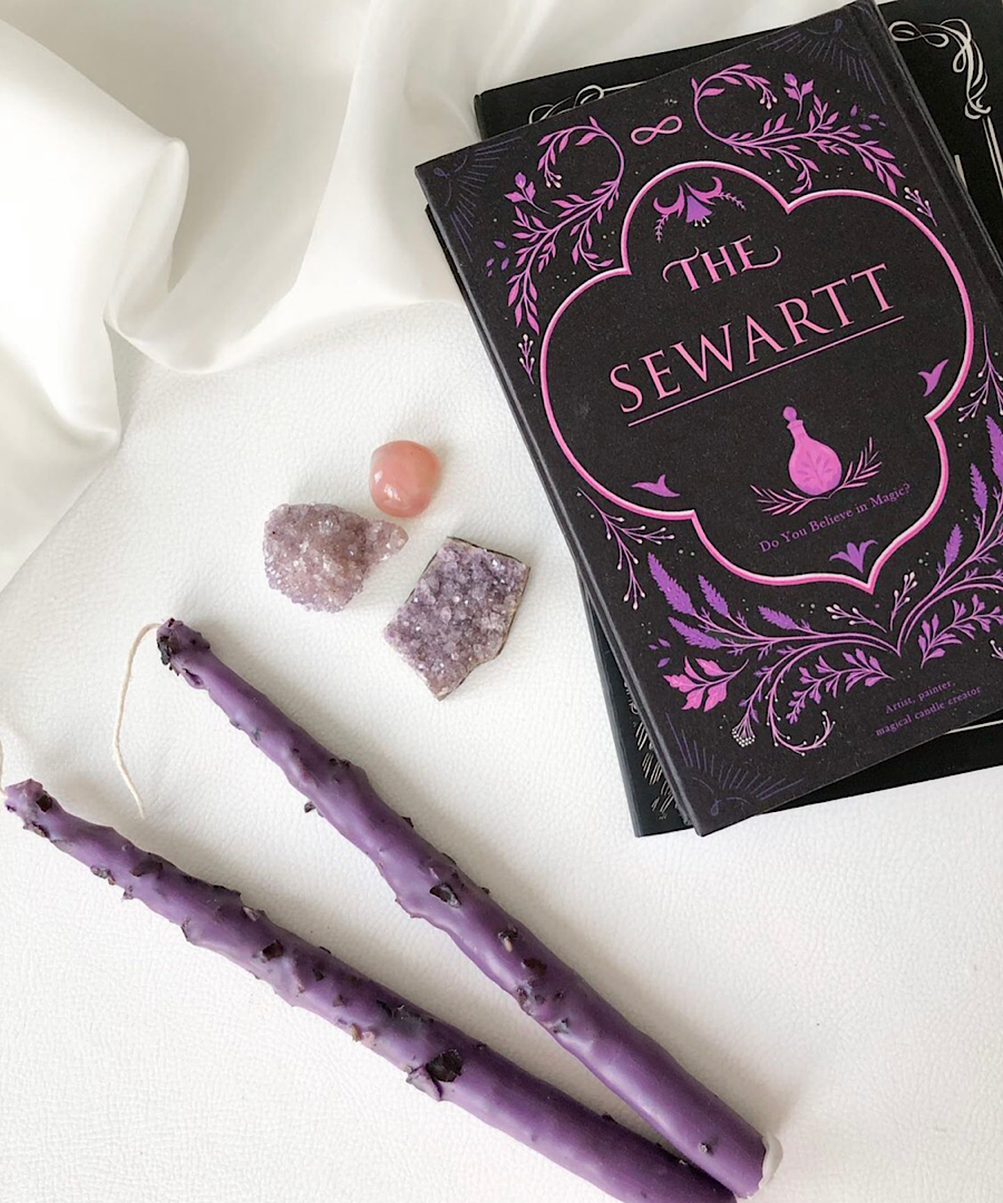 شمع قلمی گلدار