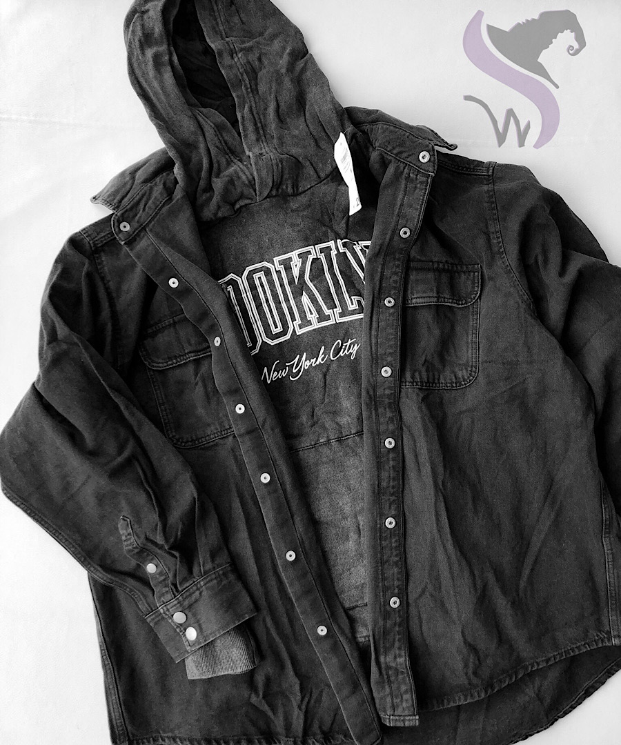 کت جین ذغالی برند H&M