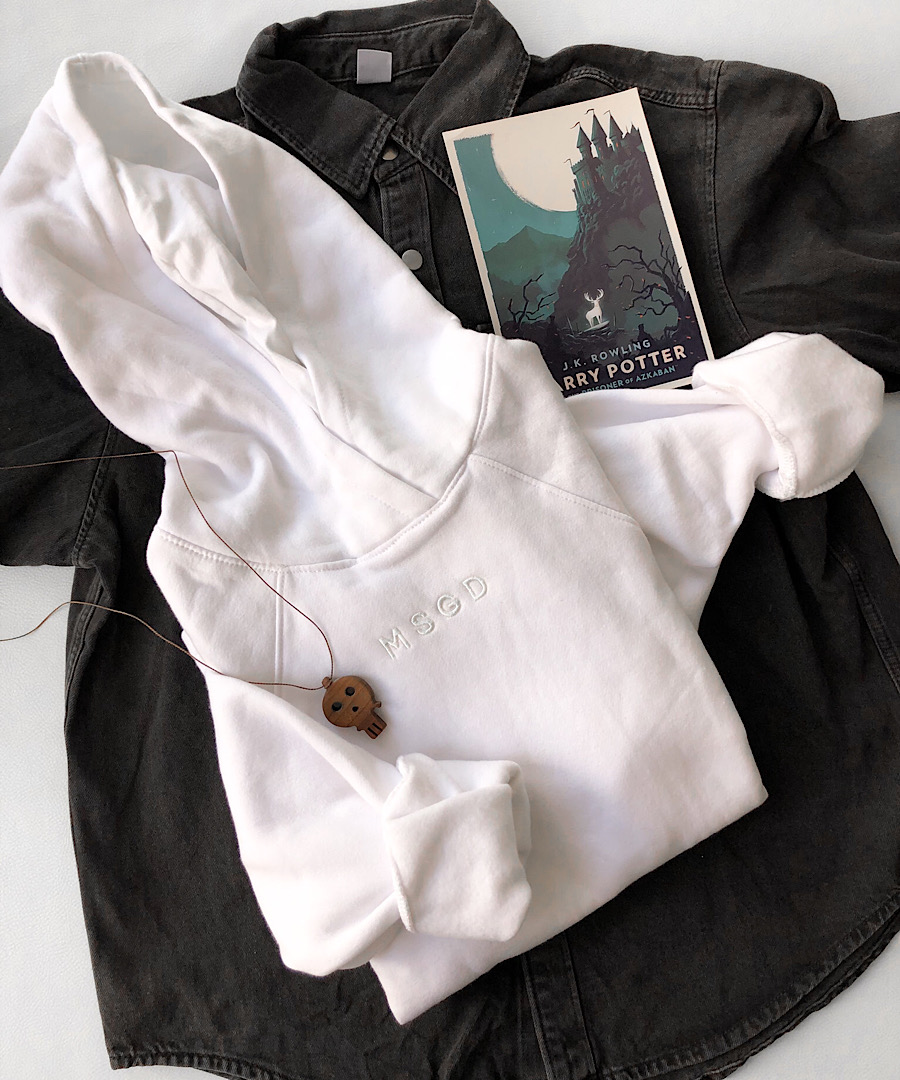 هودی اورسایز سفید برند میسگایدد