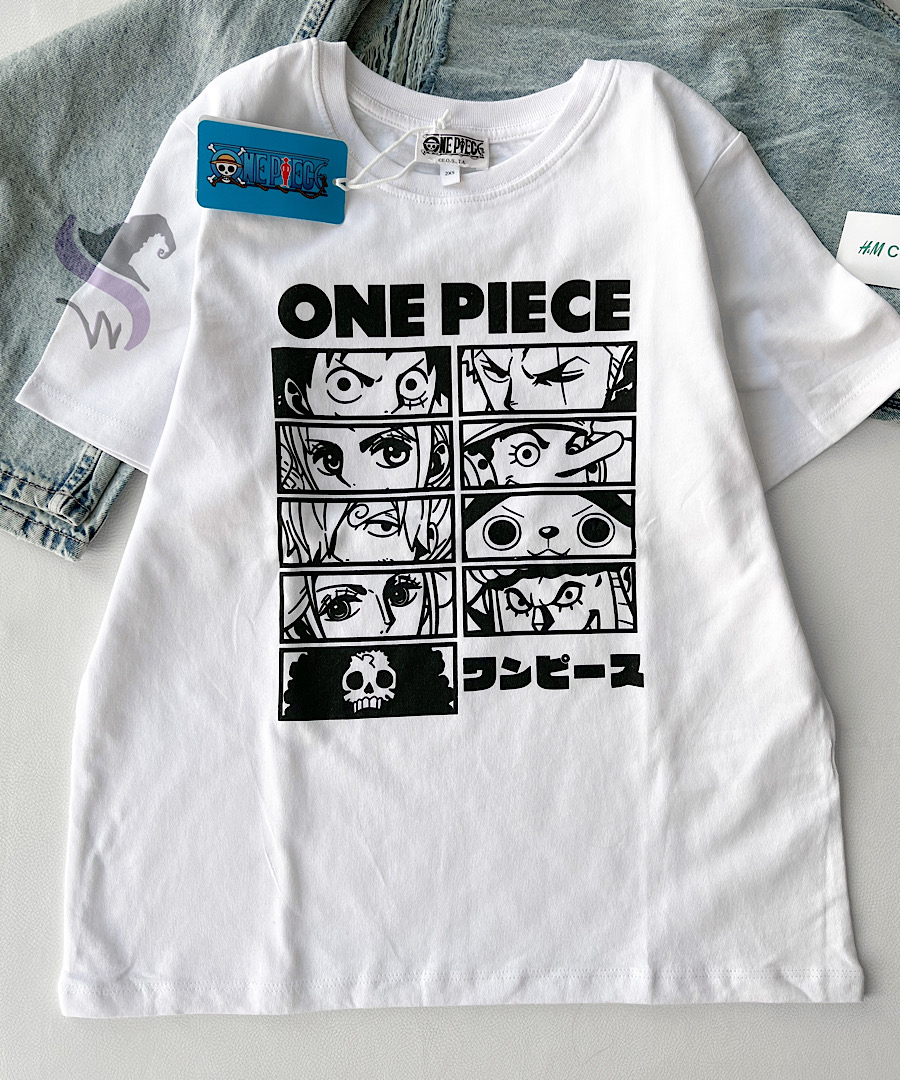 تیشرت وانپیس سفید مشکی