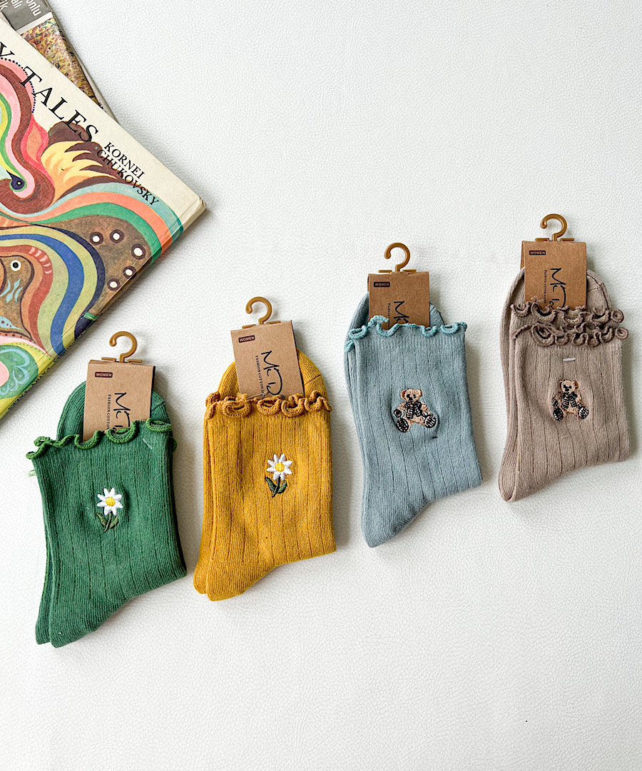 جوراب گلدوزی وارداتی