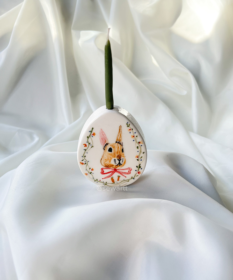 استند شمع تخم مرغی خرگوش