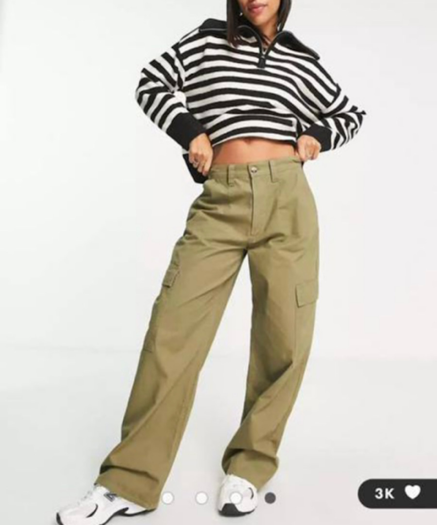 شلوار کارگو سبز زیتونی