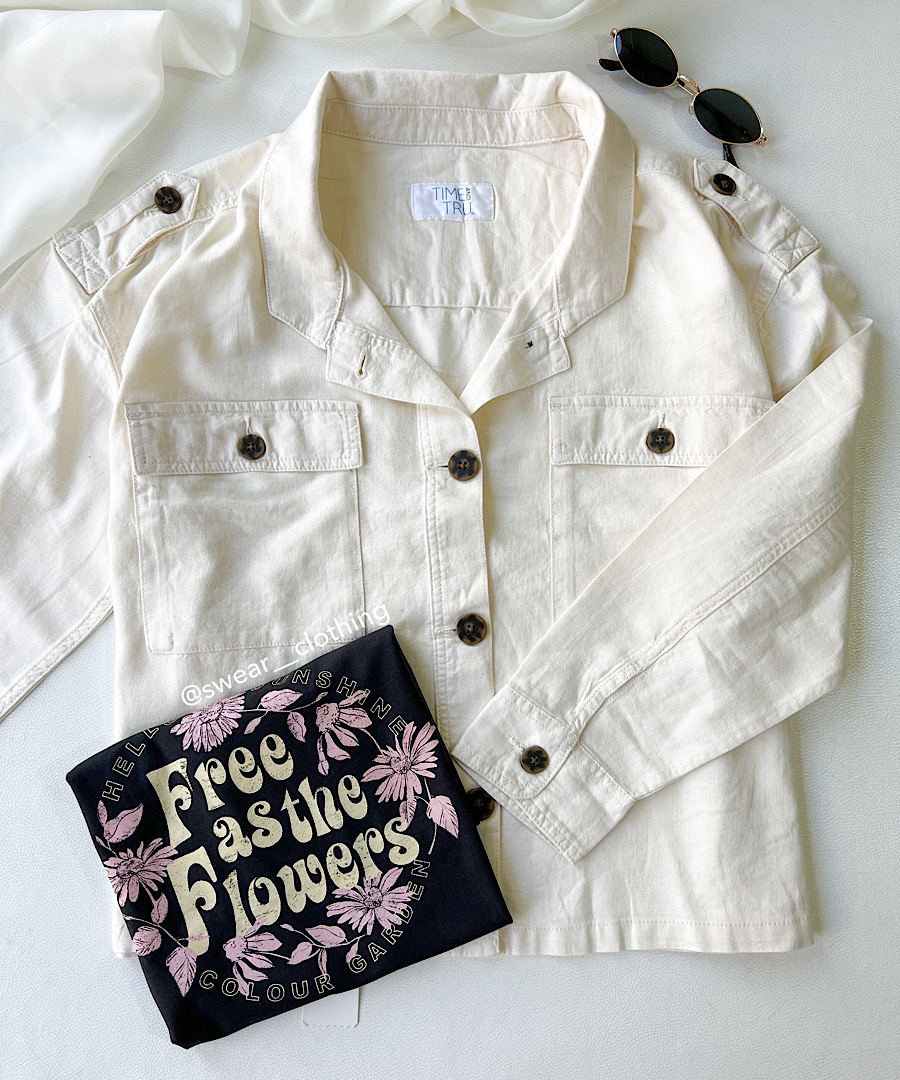 کت لینن وارداتی شیری رنگ