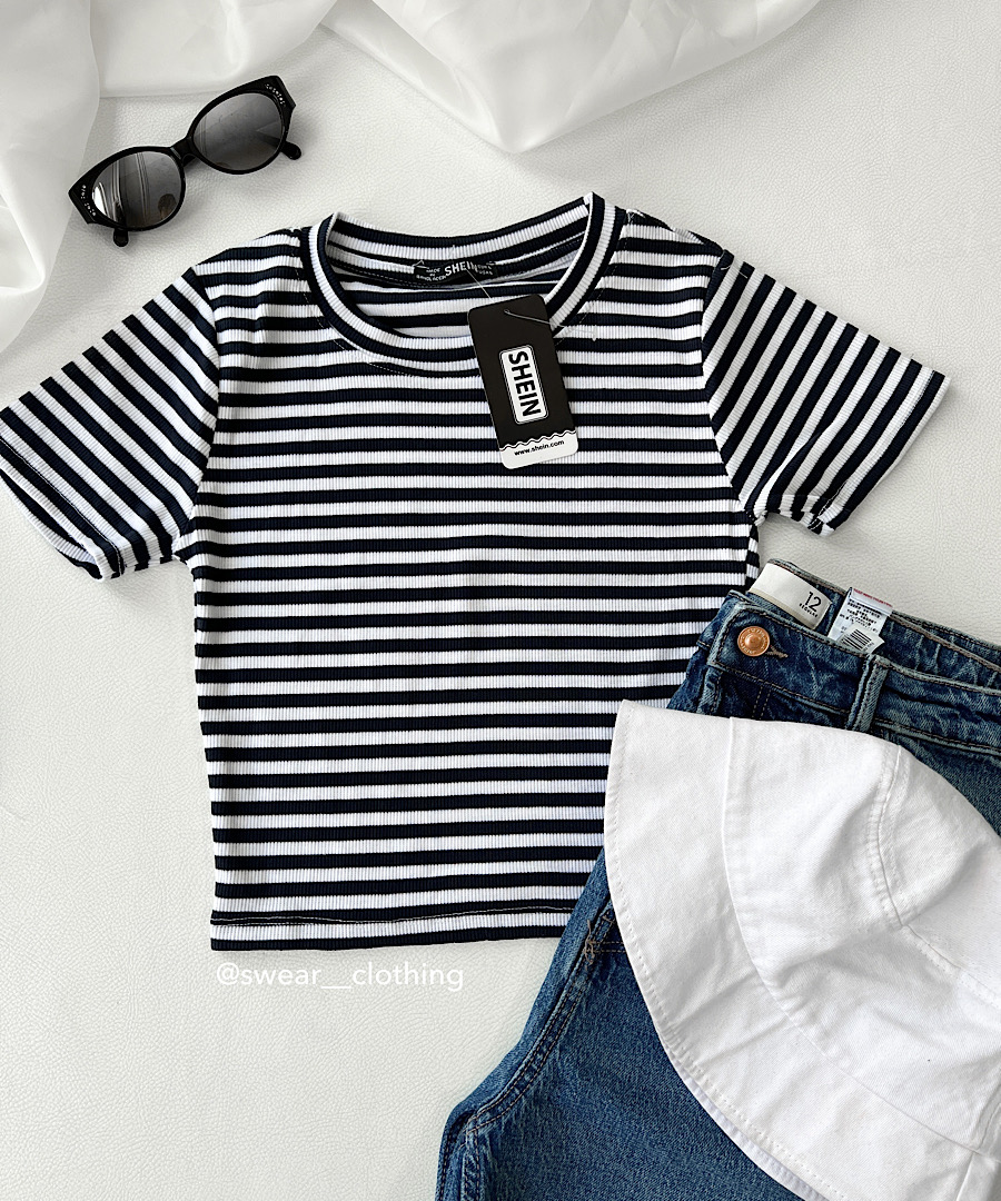 کراپ تیشرت راه راه