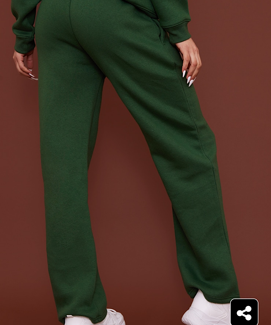 شلوار جاگر راسته سبز