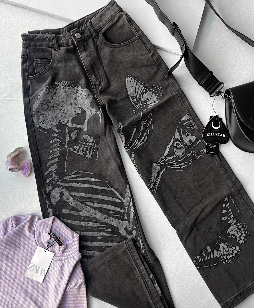 شلوار گاتیک اسکلتی