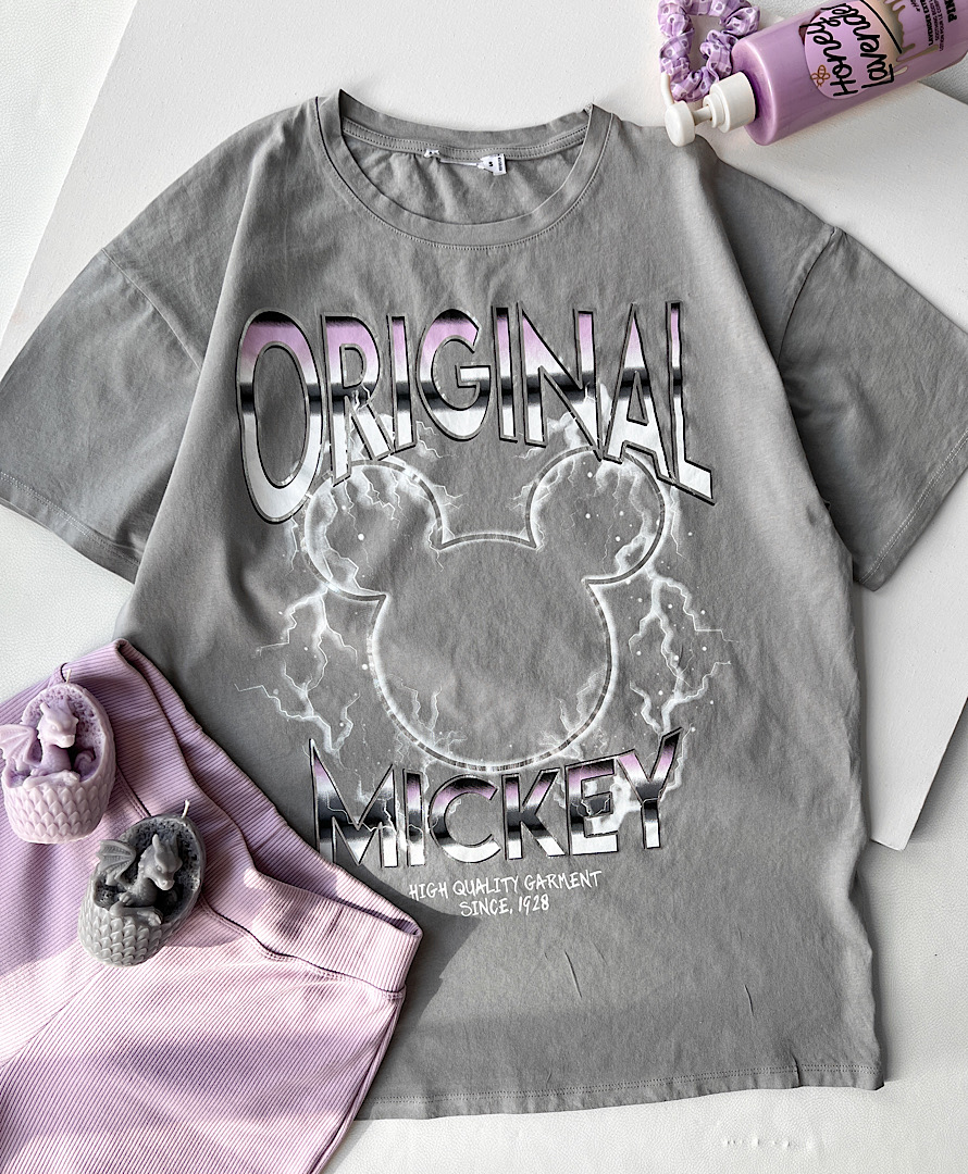 تیشرت خاکستری میکی موس
