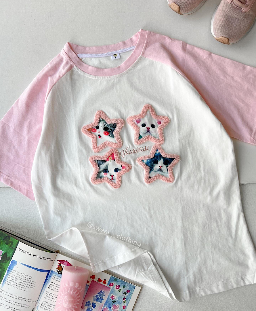 تیشرت کیوت گربه ای