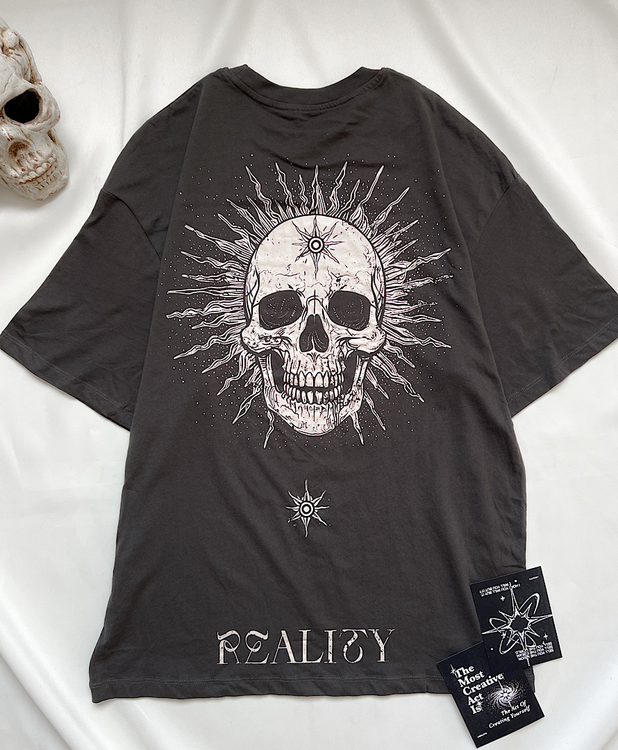 تیشرت خاکستری اسکلتی