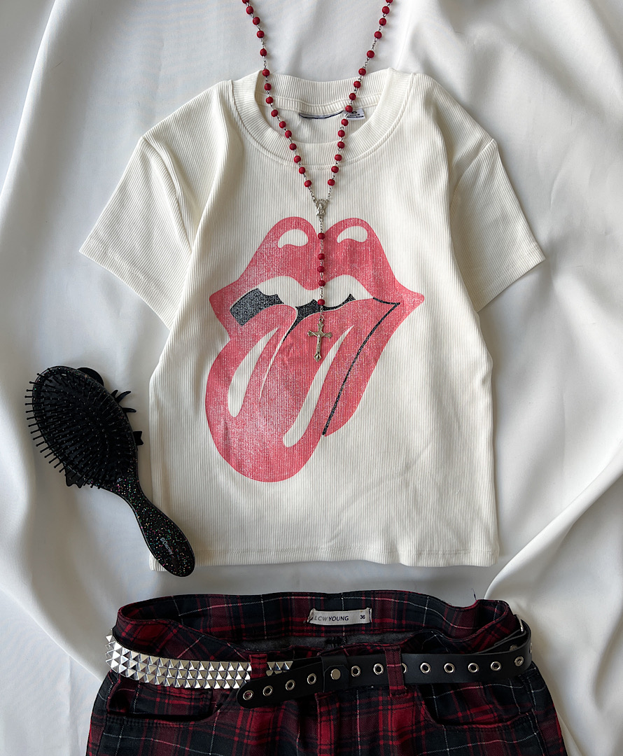 کراپ تیشرت Rolling Stones