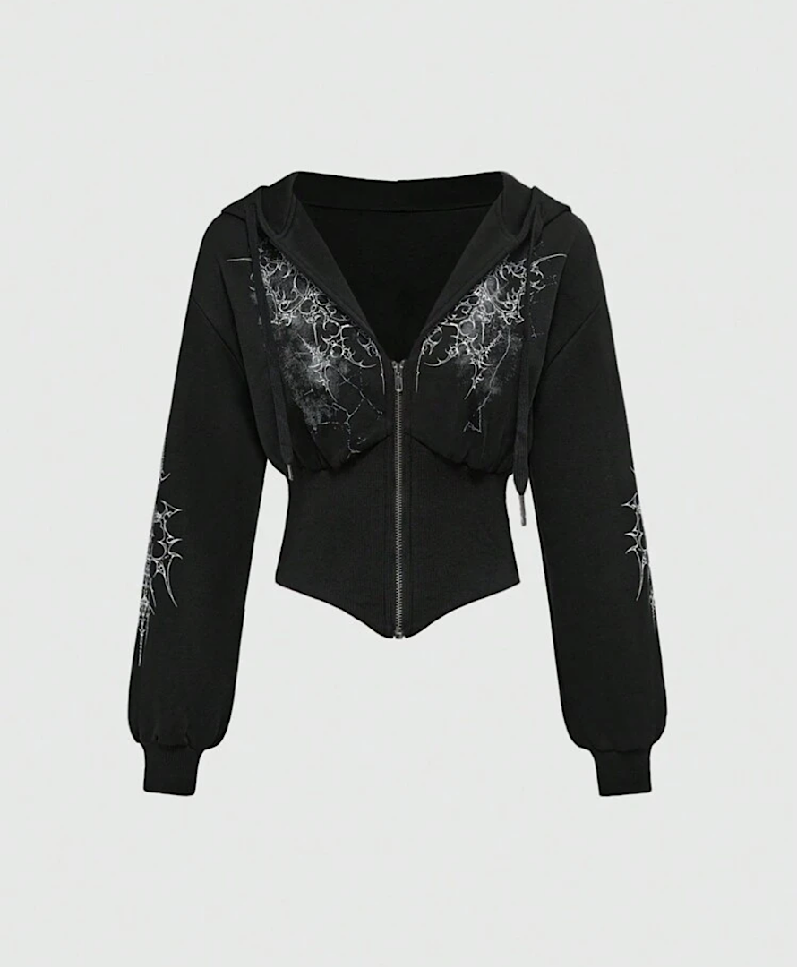 سویشرت مشکی y2k goth